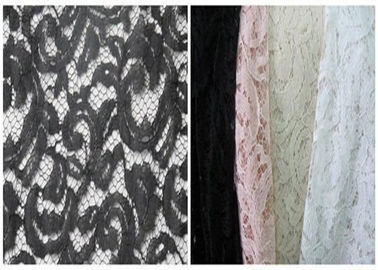 Nylon Cotton Corded Lace Fabric Red / Brown Shrink-Resistant OEM ODM CY-LW0679 supplier