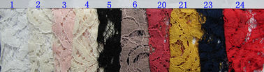 Nylon Cotton Corded Lace Fabric Red / Brown Shrink-Resistant OEM ODM CY-LW0679 supplier
