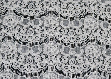 Eyelash Corded Lace Fabric Water Soluble , Stretchy Nylon Cotton Fabric CY-LW0716 supplier