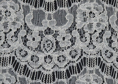 Eyelash Corded Lace Fabric Water Soluble , Stretchy Nylon Cotton Fabric CY-LW0716 supplier