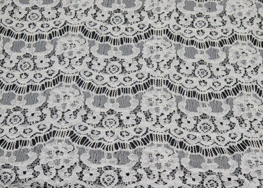 Eyelash Corded Lace Fabric Water Soluble , Stretchy Nylon Cotton Fabric CY-LW0716 supplier