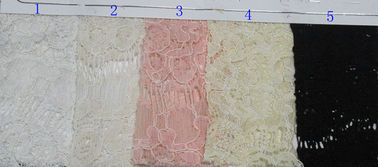 Eyelash Corded Lace Fabric Water Soluble , Stretchy Nylon Cotton Fabric CY-LW0716 supplier