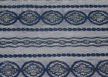Scalloped Edge Gold Metallic Lace Fabric Shrink-Resistant SGS CY-LW0208 supplier
