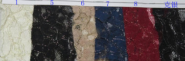 Eco-Friendly Metallic Lace Fabric Blue , Nylon Cotton Lace Fabric CY-LW0791 supplier
