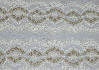 Underwear Metallic Lace Fabric Nylon Polyester Spandex Material CY-LW0798 supplier