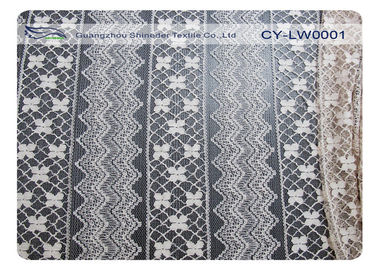 Dress Cotton Nylon Lace Fabric Eco Friendly 30% Nylon 70% Cotton CY-LW0001 supplier