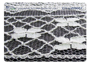 Dress Cotton Nylon Lace Fabric Eco Friendly 30% Nylon 70% Cotton CY-LW0001 supplier