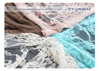 Durable Scalloped Cotton Nylon Lace Mesh Fabric , Underwear Lace Fabric CY-LW0012 supplier