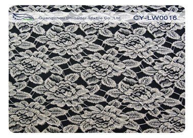Breathable Cotton Nylon Lace Fabric , Flower Lace Fabric OEM / ODM CY-LW0016 supplier