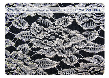 Breathable Cotton Nylon Lace Fabric , Flower Lace Fabric OEM / ODM CY-LW0016 supplier