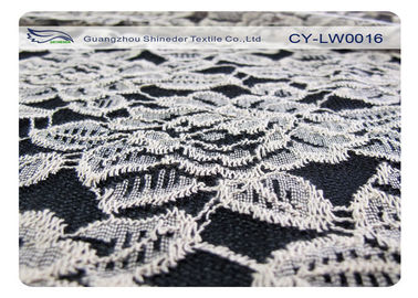 Breathable Cotton Nylon Lace Fabric , Flower Lace Fabric OEM / ODM CY-LW0016 supplier