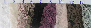 Black Flower Cotton Nylon Lace Fabric , 65% Nylon + 35% Cotton CY-LW0016 supplier