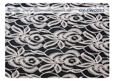 Elastic Cotton Nylon Lace Fabric For Underdress 30% Nylon + 70% Cotton CY-LW0023 supplier