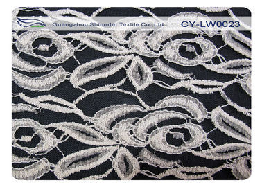 Elastic Cotton Nylon Lace Fabric For Underdress 30% Nylon + 70% Cotton CY-LW0023 supplier