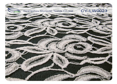 Elastic Cotton Nylon Lace Fabric For Underdress 30% Nylon + 70% Cotton CY-LW0023 supplier