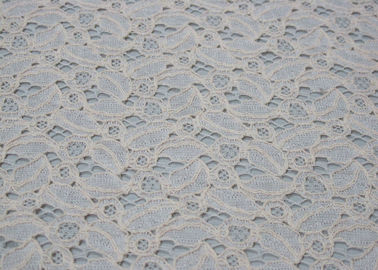 Ivory Cotton Nylon Lace Fabric For Dresses  supplier