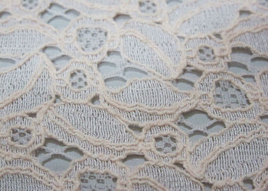 Ivory Cotton Nylon Lace Fabric For Dresses  supplier