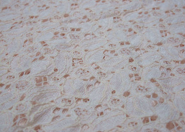 Ivory Cotton Nylon Lace Fabric For Dresses  supplier