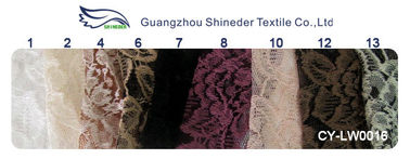 Black Flower Cotton Nylon Lace Fabric , 65% Nylon + 35% Cotton CY-LW0016 supplier