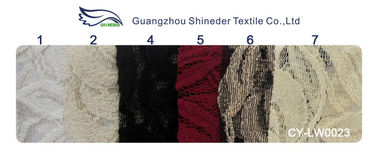 Elastic Cotton Nylon Lace Fabric For Underdress 30% Nylon + 70% Cotton CY-LW0023 supplier