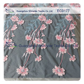 Embroidered Polyester Lace Fabric For Hot Summer Clothing High Fashion Floral supplier