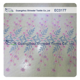 Embroidered Polyester Lace Fabric For Hot Summer Clothing High Fashion Floral supplier