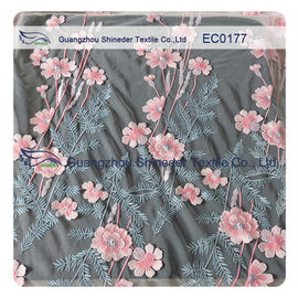 Embroidered Polyester Lace Fabric For Hot Summer Clothing High Fashion Floral supplier