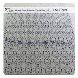 ±150CM Charming Nylon Cotton Lace Fabric AZO Free Dyeing 76.5% Nylon + 23.5% Cotton supplier