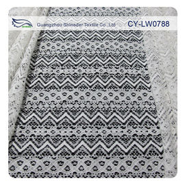 Jacquard Nylon Cotton Corded Lace Fabric For Garment Material SGS BV ITS CY-LW0788 supplier