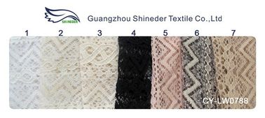 Jacquard Nylon Cotton Corded Lace Fabric For Garment Material SGS BV ITS CY-LW0788 supplier
