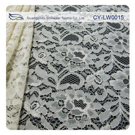 Nylon Viscose Corded Lace Fabric For Clothing 145CM - 150 CM Width CY-LW0015 supplier