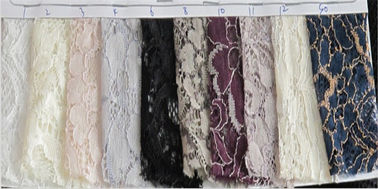 Nylon Viscose Corded Lace Fabric For Clothing 145CM - 150 CM Width CY-LW0015 supplier