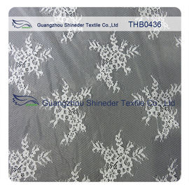 Eco - Friendly White Bridal Nylon Lace Trim 150 * 300CM Decorative Lace Trim supplier