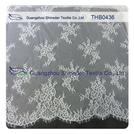 Eco - Friendly White Bridal Nylon Lace Trim 150 * 300CM Decorative Lace Trim supplier