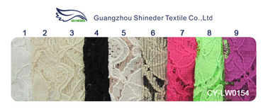 Shrink-Resistant Cotton Nylon Lace Fabric , Geometric Flower Fabric CY-LW0154 supplier