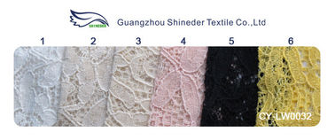 150cm Water Soluble Cotton Nylon Lace Fabric Black Knitted CY-LW0032 supplier
