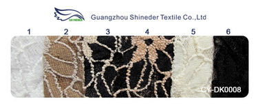 Black / White Knitted Elastic Lace Fabric For Lady Garment Sunflower Pattern CY-DK0008 supplier