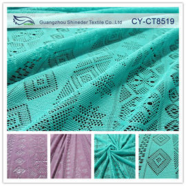 Retail cheap fabric polyester geometric lace AZO free garment material (CY-CT8519) supplier