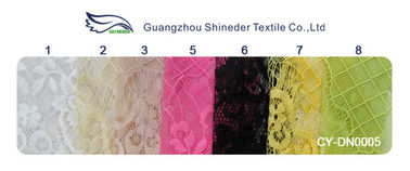 Decorative Eyelash Nylon Lace Fabric Scalloped Yellow Polyamide for Night Dress(CY-DN0005) supplier