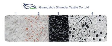 Black Unique Cotton Polyester Lace Fabric Knitted with Burnout Flower Lace for Ladies Garment(CY-DK0020) supplier