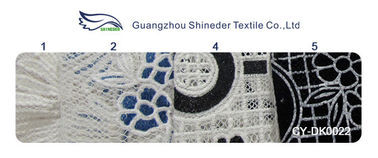 Cotton Colored Dot Polyester Lace Fabric Burnout Flower Lace for Girls ' Dress and Skirts(CY-DK0022) supplier