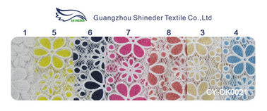 Printed Cotton Charming Polyester Lace Fabric with Allover Lace for Lady Garment(CY-DK0021) supplier