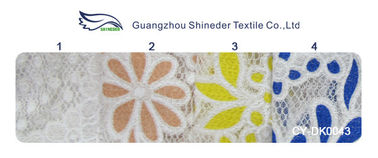 Cotton Circle Colored Polyester Burnout Allover Flower Lace Fabric for Kid Clothes supplier