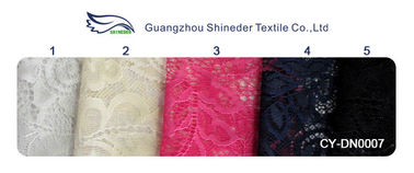 Light hollow gauze 100%nylon leaf lace fabric textile in Guangzhou market (CY-DN0007) supplier