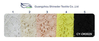 Ivory Floral Cotton Nylon Lace Fabric With AZO Free Dyeing For Lady Dress CY-DK0029 supplier
