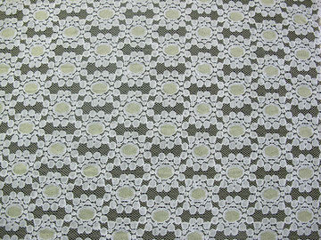 Soft Yellow Cotton Nylon Lace Fabric Dot Floral Knitted For Lace Dress CY-DK0034 supplier