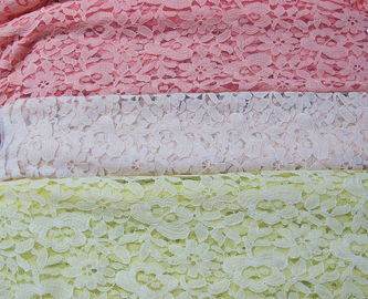 Eco-friendly Cotton Nylon Lace Mesh Fabric Pink 145CM - 150CM Width CY-DK0025 supplier