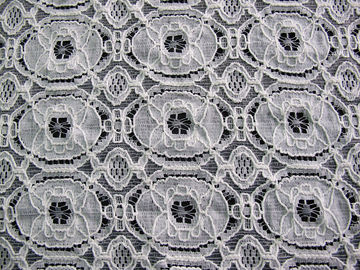 Shrink-Resistant Cotton Nylon Lace Fabric , Geometric Flower Fabric CY-LW0154 supplier