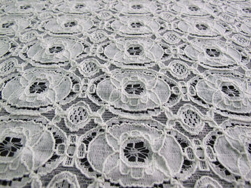 Shrink-Resistant Cotton Nylon Lace Fabric , Geometric Flower Fabric CY-LW0154 supplier