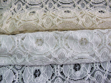 Shrink-Resistant Cotton Nylon Lace Fabric , Geometric Flower Fabric CY-LW0154 supplier